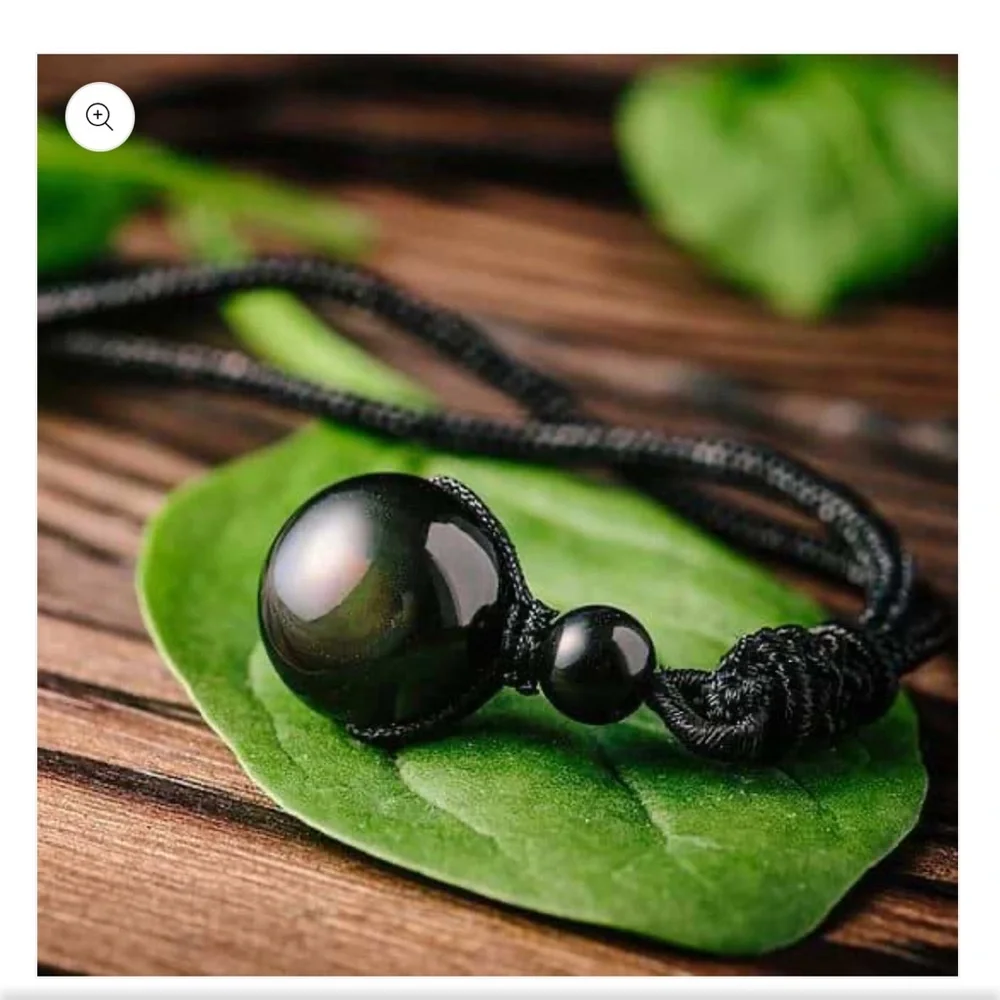Elegant Black Obsidian Necklace - Picture 3 of 6